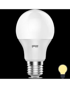 Лампа светодиодная E27 170 240 В 9 5 Вт груша матовая 750 лм теплый белый свет Gauss