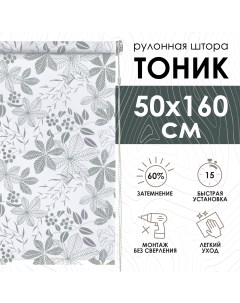 Рулонные шторы Тоник серый 50х160 см арт 420050160 Эскар