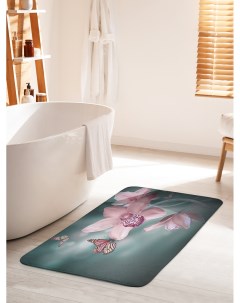 Коврик для ванной туалета Орхидеи с бабочками bath_30172_60x100 Joyarty