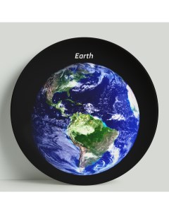 Декоративная тарелка Планета Земля 20 см Wortekdesign