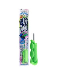 Японская губка с ручкой для мытья бутылок с антибактериальным покрытием Kikulon