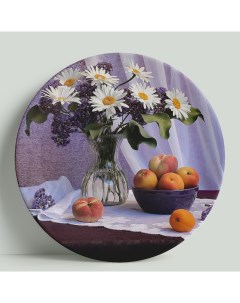 Декоративная тарелка Натюрморт с персиками 20 см Wortekdesign