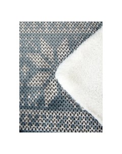 Плед Knit Новогодний 180 x 200 см шерпа серый Belezza