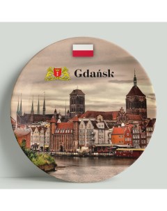 Декоративная тарелка Польша Гданьск 20 см Wortekdesign