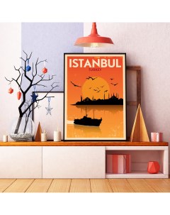 Постер Стамбул 50х70 в рамке Просто постер