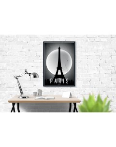 Постер Полнолуние в Париже 50х70 в рамке Просто постер