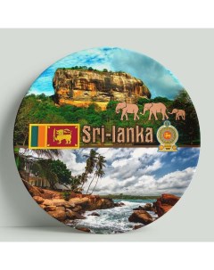 Декоративная тарелка Шри Ланка Коллаж 20 см Wortekdesign