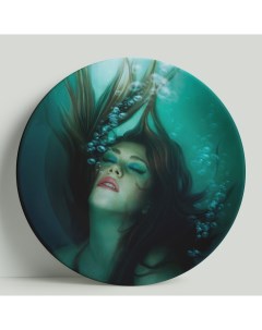 Декоративная тарелка Девушка под водой 20 см Wortekdesign