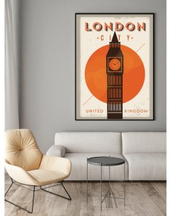 Постер Великобритания 50х70 в рамке Просто постер