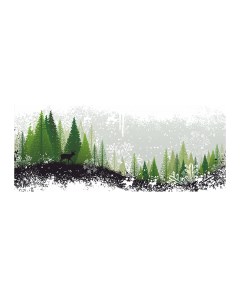 Наклейка интерьерная Олень в лесу Woozzee