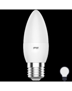 Лампа светодиодная E27 170 240 В 7 5 Вт свеча матовая 600 лм нейтральный белый свет Gauss