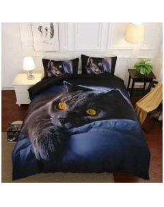 Комплект постельного белья 1 5 спальное Кошка с Желтыми Глазами Kremlintextile