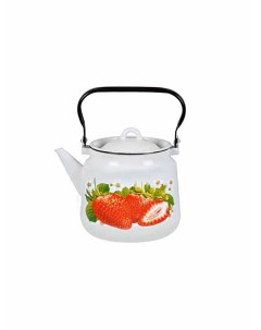 Чайник для плиты Клубника садов эмалированный 3 5 л Стальэмаль