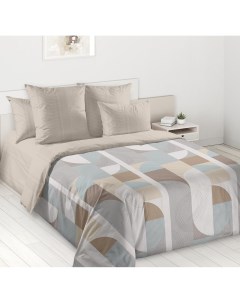 Комплект постельного белья Эдмунд полутораспальный поплин бежевый Текс-дизайн