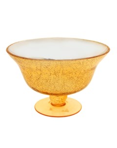 Ваза стеклянная декоративная битое стекло золото 19 5x12 см арт 42 Sima-land