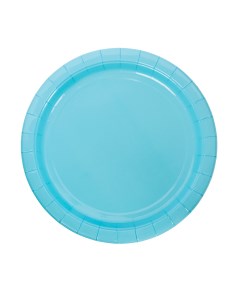 Тарелки одноразовые бумажные голубые 23 см 6 шт Nobrand