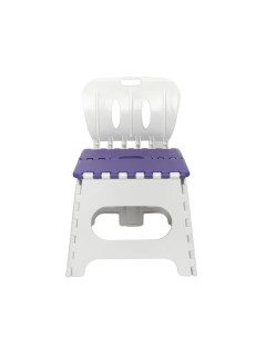Табурет со спинкой складной цвет бело фиолетовый Комплект торг