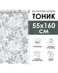 Рулонные шторы Тоник серый 55х160 см арт 420055160 Эскар