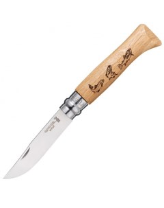 Нож серии Tradition Animalia 08 клинок 8 5см нерж сталь рукоять дуб рис форел Opinel