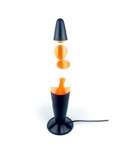 Лава лампа с черным основанием и оранжевым воском 34 5 см Nobrand