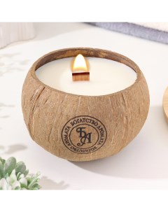 Свеча в кокосе ароматическая сандал в коробке Nobrand