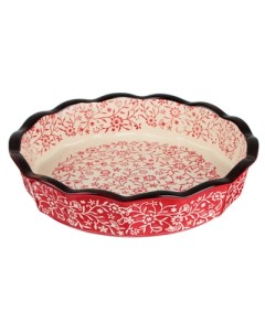 Форма для запекания и сервировки круглая керамика 22х4 5см красный Millimi