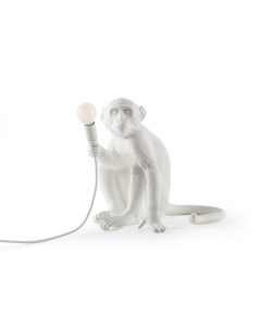 Светильник Monkey Lamp Sitting белый Seletti