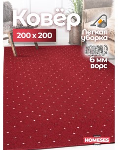 Ковер комнатный 200х200 красный Homeses
