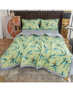 Комплект постельного белья CT OBR144E5718025 евро сатин с одеялом зеленый Ситрейд