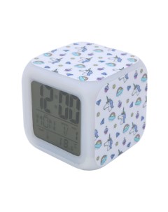 Часы будильник Единорог с подсветкой 21 Михимихи