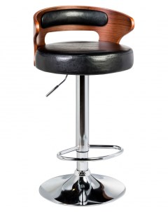 Барный стул FRED 1 шт коричневое дерево чёрный Dobrin