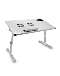 Стол подставка для ноутбука CMLS 101 до 21 с вентилятором серебристая Crown