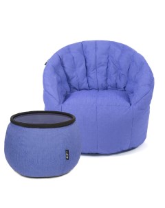 Комплект Бескаркасное Кресло Австралия и Пуф Версус Blue Lava Nobrand