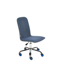 Офисное кресло RIO Синий экошерсть Серый кожзам Tetchair