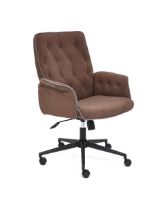 Кресло руководителя Madrid Ткань флок коричневый 6 серый Tetchair