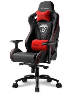 Игровое кресло Skiller SGS4 BK RD черный красный Sharkoon
