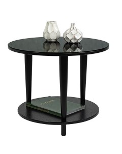Журнальный столик BeautyStyle 10 2489 60х60х50 см венге стекло чёрное Мебелик