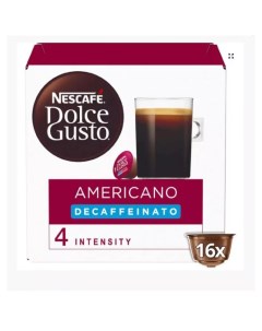 Кофе в капсулах Americano Decaffeinato без кофеина 16 капсул Nescafe dolce gusto