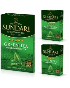 Чай зеленый Green Tea листовой 100 г х 3 шт Sundari