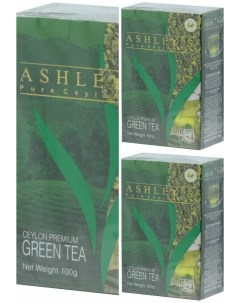 Чай зеленый ASHLEY S Green Tea листовой 100 г х 3 шт Ashley's