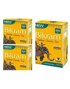 Чай Чёрный Earl Grey Индийский классический 100 г х 3 шт Bikram