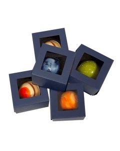 Конфеты ручной работы 5 шоколадных планет в подарочной коробке 125 гр Viochoco