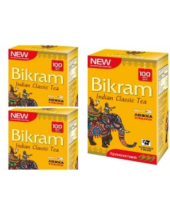 Чай Чёрный Big Leaf Индийский классический 100 г х 3 шт Bikram
