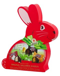 Конфеты Kugeln Пасхальный кролик с тремя вкусами 145г Halloren