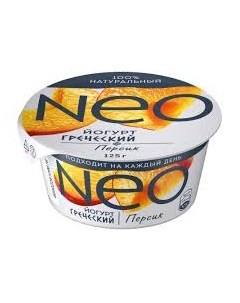 Йогурт Нео греческий персик 1 7 125 г Neo