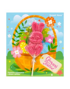 Конфеты карамель Пасхальный кролик со вкусом малины открытка леденцовая 24 г Sweet ness
