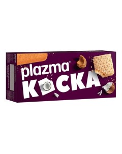 Вафли Коцка с кокосом и кусочками печенья в белом шоколаде 130 г Plazma