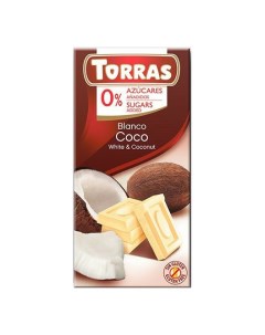 Шоколад белый с кокосовой стружкой 75 г Torras
