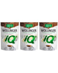 Кофе растворимый IQ сублимированный с добавлением молотого 75 г х 3 шт Wollinger