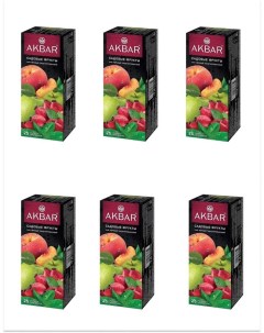 Чай черный Садовые фрукты 25 пакектиков х 6 шт Akbar